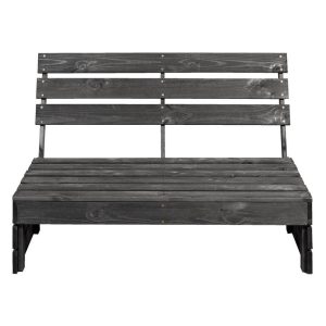 2L Home&Garden Palletbank – Blackwash – zwart